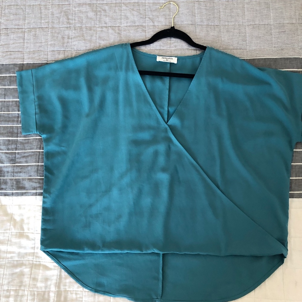 Teal women’s summer blouse